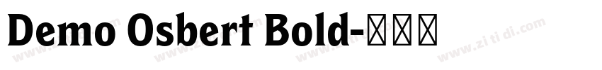 Demo Osbert Bold字体转换